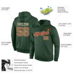 Custom Name and Number Sports Hoodie - Personalized Green Camo Red Pullover Sweatshirt for Team Wear Personalized Stitched