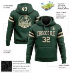 Custom Name Number Green Black Football Hoodie Sweatshirt Personalized Stitched Pullover for Team Personalized Stitched Green