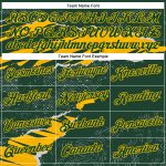 Custom Name and Number Sports Hoodie Personalized Green Gold 3D Torn Paper Style Pullover Sweatshirt Personalized Stitched