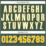 Personalized Green Gold White Sports Hoodie Pullover Sweatshirt for Men Personalized Stitched Green Gold-White Sports Pullover
