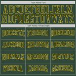 Personalized Green Gold Sports Hoodie Sweatshirt Pullover for Men and Women Personalized Stitched Green Green-Gold Sports