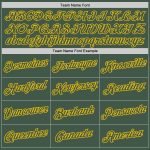 Custom Green Gold Sports Hoodie with Personalized Name and Number - Stitched Pullover Sweatshirt Personalized Stitched Green