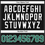 Custom Name Number Sports Hoodie Sweatshirt in Kelly Green and White - Personalized Stitched Pullover Personalized Stitched