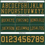 Custom Name Number Hoodie Sweatshirt for Football Team - Personalized Stitched Green Old Gold Black Pullover Personalized