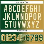 Custom Name and Number Sports Hoodie for Team - Personalized Green Old Gold-Cream Gradient Pullover Sweatshirt Personalized