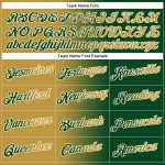 Custom Name and Number Sports Hoodie for Team - Personalized Green Old Gold-Cream Gradient Pullover Sweatshirt Personalized