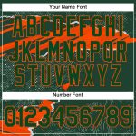 Custom Sports Hoodie with 3D Torn Paper Design - Personalized Stitched Green and Orange Sweatshirt with Name & Number Personalized
