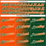 Custom Team Hoodie with Name and Number - Personalized Green Orange Cream Gradient Fashion Sports Pullover Sweatshirt Personalized