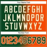 Custom Team Hoodie with Name and Number - Personalized Green Orange Cream Gradient Fashion Sports Pullover Sweatshirt Personalized