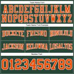 Custom Team Football Hoodie with Personalized Name and Number - Stitched Green Orange-White Pullover Sweatshirt Personalized