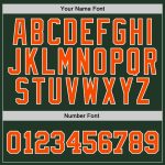 Custom Team Hoodie with Personalized Name & Number - Stitched Green Orange-White Sports Pullover Sweatshirt Personalized