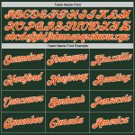 Custom Team Hoodie with Personalized Name & Number - Stitched Green Orange-White Sports Pullover Sweatshirt Personalized