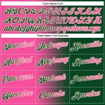 Custom Name and Number Sports Hoodie, Personalized Green Pink-Cream Gradient Pullover Sweatshirt Fashion Team Apparel Personalized