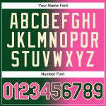 Custom Name and Number Sports Hoodie, Personalized Green Pink-Cream Gradient Pullover Sweatshirt Fashion Team Apparel Personalized