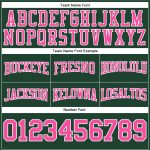 Custom Name Number Football Hoodie Pullover Sweatshirt in Green Pink White - Personalized Team Apparel Personalized Stitched