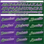 Custom Name and Number Sports Hoodie Sweatshirt in Green Purple-Cream Gradient - Personalized Stitched Fashion Pullover Personalized