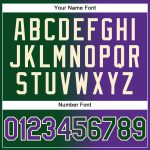 Custom Name and Number Sports Hoodie Sweatshirt in Green Purple-Cream Gradient - Personalized Stitched Fashion Pullover Personalized
