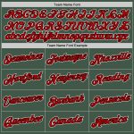 Custom Sports Hoodie with Personalized Name and Number, Stitched Green Red-Black Sweatshirt Pullover Personalized Stitched