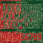 Custom Name and Number 3D Christmas Sports Hoodie Sweatshirt, Stitched Green Red-Cream Pullover Personalized Stitched Green