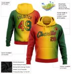 Custom 3D Pattern Gradient Sports Hoodie for Black History Month - Personalized Stitched Name & Number Pullover Sweatshirt