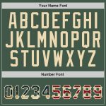 Custom Vintage USA Flag Sweatshirt Hoodie with Stitched Name and Number - Green Cream Pullover for Sports Team Personalized