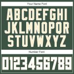 Custom Team Name Number Stitched Hoodie Sports Pullover Sweatshirt Green White-Cream Personalized Stitched Green White-Cream