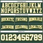 Custom Personalized Green White Gold Football Hoodie Sweatshirt with Name and Number - Stitched Team Apparel Personalized