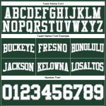 Custom Name and Number Football Hoodie Sweatshirt in Green White Gray - Personalized Stitched Team Gear Personalized Stitched