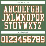 Custom Name and Number Sports Hoodie - Personalized Green White-Orange 3D Pattern Pullover Sweatshirt Personalized Stitched