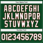 Custom Sports Hoodie with Name & Number - Personalized Green White-Red Split Pullover Sweatshirt Personalized Stitched Green