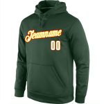 Personalized Stitched Green Red White Sports Hoodie Sweatshirt Pullover for Men Women Personalized Stitched Green White-Red