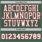 Custom Sports Hoodie with Personalized Name and Number - Green White-Red Stitched Pullover Sweatshirt Personalized Stitched