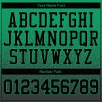 Custom Name and Number Personalized Hoodie - Kelly Green Black Fade Fashion Sports Pullover Sweatshirt Personalized Stitched