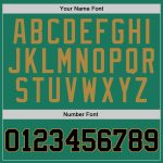 Custom Team Hoodie with Personalized Name and Number in Kelly Green, Black, and Old Gold - Sports Pullover Sweatshirt Personalized
