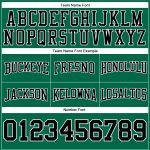 Custom Team Hoodie with Name and Number - Kelly Green Stitched Football Pullover Sweatshirt in Black and White Personalized