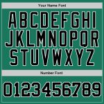 Custom Name Number Sports Hoodie Black White Kelly Green Pullover Sweatshirt - Personalized Team Apparel Personalized Stitched