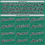 Custom Name Number Sports Hoodie Black White Kelly Green Pullover Sweatshirt - Personalized Team Apparel Personalized Stitched