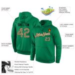 Custom Name and Number Kelly Green Camo Pullover Hoodie Sweatshirt - Personalized Sports Apparel Personalized Stitched Kelly