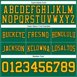 Custom Football Hoodie Stitched Personalized Name Number - Kelly Green Gold White Pullover Sweatshirt Personalized Stitched