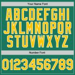 Custom Team Name Number Sweatshirt Hoodie - Personalized Stitched Kelly Green Gold-White Sports Pullover Personalized Stitched