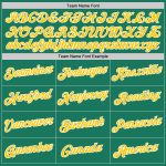 Custom Team Name Number Sweatshirt Hoodie - Personalized Stitched Kelly Green Gold-White Sports Pullover Personalized Stitched