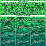 Custom Name Number Sports Hoodie Pullover Sweatshirt with 3D Pattern Gradient in Kelly Green and White Design Personalized