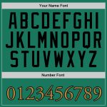 Custom Team Name Number Hoodie, Personalized Stitched Sports Pullover Sweatshirt in Kelly Green and Old Gold-Black Personalized