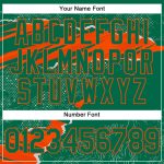 Custom Name and Number 3D Pattern Hoodie Stitched Torn Paper Style for Sports - Kelly Green and Orange Sweatshirt Personalized