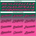 Custom Sports Hoodie with Personalized Name and Number, Stitched Kelly Green Pink-Black Fade Pullover Sweatshirt Personalized
