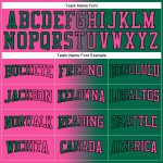 Custom Stitched Sweatshirt Hoodie for Team with Name and Number - Kelly Green Pink-Black Gradient Pullover Fashion Personalized