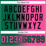 Custom Stitched Sweatshirt Hoodie for Team with Name and Number - Kelly Green Pink-Black Gradient Pullover Fashion Personalized