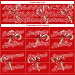 Custom Name Number 3D Christmas Candy Cane Hoodie Pullover Sweatshirt Team Personalized Stitched Red White Kelly Green Personalized