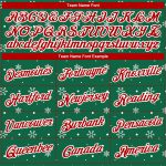 Custom Name Number 3D Sports Hoodie for Christmas - Personalized Kelly Green Red-White Pullover Sweatshirt Personalized Stitched