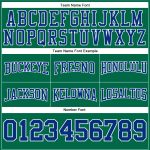 Custom Name & Number Football Hoodie Sweatshirt in Stitched Kelly Green & Royal-White, Personalized Team Apparel Personalized